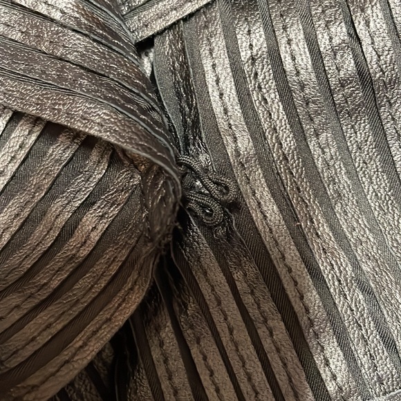 MY TRIBE Open Drape Waterfall Leather Jacket Streetwear Edgy Modern Chic Sz M - Picture 4 of 7